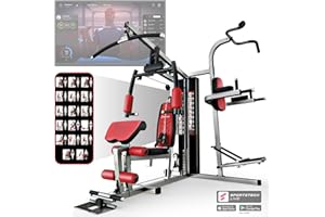 Sportstech HGX100/HGX200/HGX300 - Appareil de Musculation Premium Complet, Station de Musculation avec Stepper ou Presse à Jambes, Banc de Musculation, Home Gym, Matériau EVA, Entraînements Variés