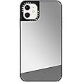 Casetify REFLECTIVE MIRROR Case, Shockproof TPU Bumper, Slim & LightWeight, Wireless Charging Compatible (iPhone 12 Mini, Mirror Case Silver)
