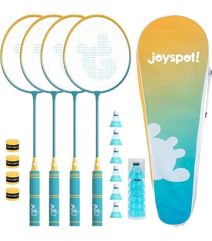 Kit Badminton Crivit Pour 4 Joueurs – 4 Raquettes Acier, 3 Volants, Filet 6,2m Avec Piquets – Sac De Rangement