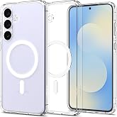 Spigen Galaxy S25 FE ile Uyumlu Magnet Kılıf Ultra Hybrid Mag Fit Sararmaya Dayanıklı Beyaz Şeffaf Kapak - ACS10027 (Spigen T