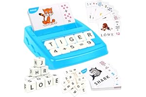 JIASHA Buchstaben Lernen und Zahlen Rechnen 2 in 1 Buchstaben Lernen Lernspiele Buchstaben Lernen Geschenk Buchstaben Lernen Spielzeug ab 2-8 Jahre-Interessantes Geschenke & Lernspiele für Kinder