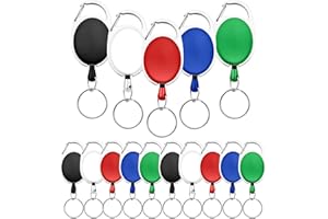 Fushing 15 Karabiner ID Card Badge Clips mit Gürtel Clip Spulen mit Badge Holder Clips Halter Clips schwarz