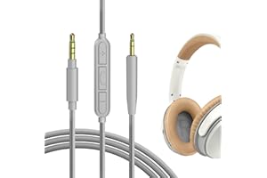 Geekria QuickFit Audio Cavo con Microfono Compatibile con Bose SoundTrue Around-Ear II, SoundTrue, SoundLink II On-Ear Cavo, 2.5mm Cavo Stereo Sostitutivo con Microfono in linea(1.2m)