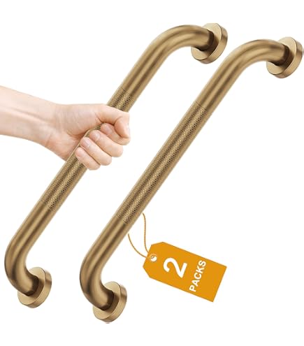 Rackickyer 2-Pack Suction Cup Grab Bars For Bathtub & Shower – 15 Inch, Anti-Slip, No Drilling Needed