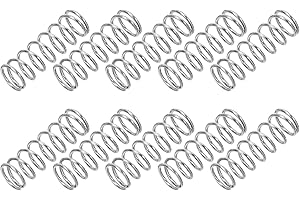 PATIKIL Resorte de Compresión, 0.5mm de Diámetro de Alambre x 5mm de Diámetro Exterior x 15mm de Longitud, 10 Piezas de Acero Inoxidable 304 Muelles de Compresion