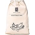Vegetable Bag | Organic Linen Materials | Eco Product | by New Living | Food Storage Bag | 26 * 38cm (1 Pack)