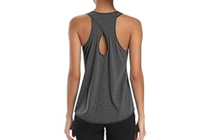 Gyabnw Workout Tank Tops for Women with Back Cutout Sleeveless Gym Vest Lightweight Quick Dry Fitness Yoga Running Sportswear