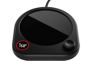 Oracer Coffee Mug Warmer for Desk, Electric Cup Warmer for Tea, Milk, Drinks with Adjustable Temperature Display, Automatic Shut-Off Timer, Cup Sensor, Candle Wax Heating Plate