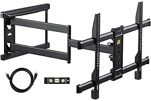 FORGING MOUNT Supporto da parete per TV da 37 a 75" a lunga portata, orientabile e inclinabile, con braccio lungo 765 mm, per installazione angolare/piatta, VESA 600x400mm, supporta 45 kg.