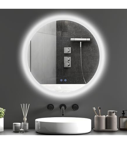 AICA 100 x 60 cm Specchio da bagno rettangolare a LED con Bluetooth