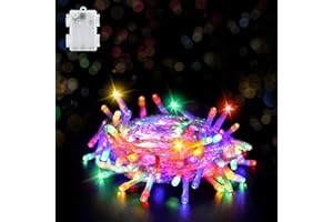 aifulo Lichterkette Außen Batterie Bunt, 3M 30 LED Lichterkette mit Timer (6 Stunden AN | 18 Stunden AUS), IP65 Wasserdicht Lichterkette Batterie für Ostern Zimmer Party Weihnachten Innen Außen