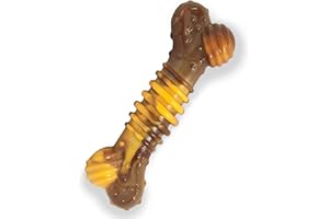 Nylabone Jouet à mâcher résistant texturisé Dura, arôme charqui de bœuf et fromage - Jouet à mâcher pour chiens à mâchouillage extrême - Small - Pour les chiens pesant jusqu’à 11kg