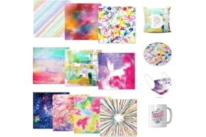 ‎LUCKIGUCK LUCKIGUCK Infusible Transfer Ink Sheets Unschmelzbare Transfer-Tintenblätter, Farb- und Mustertransferfolie (Type A)