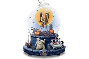 Disney The Nightmare Before Christmas Musical Glitter Globe With Rotating Base by The Bradford Exchange