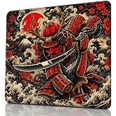 Baskılı Dijital Tasarımlı Oyuncu Mouse Pad, Kaymaz Taban, Dikişli Gaming Mouse Pad Golden Sentinel 50x40 Cm