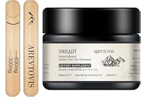 KIDCIA Shilajit Pure Himalayan Organic - 600mg Himalayan Shilajit Resin with Fulvic Acid and 85+ Trace Minerals Complex - Natural Energy Booster -Pure Natural Shilajit - 50Grams