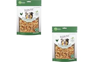Dokas Pechuga de pollo en trozos para perros, Golosinas - Paquete doble - 2 x 200 g