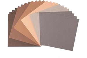 Vaessen Creative Florence Scrapbook-Papier 216 g 6x6-x24 Blatt-Multipack, braun, Paper, multicolor, 15 x 15 x 0.8 cm