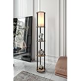 ESTANTES Round Lamp, &ndash; Oak Color Modern Wooden Body, Soft Illuminated Round Lampshade Design, E27 Sensory Compatible, L