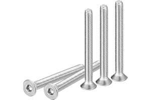 DTGN M3-0.5 x 30mm Flat Head Socket Cap Screws, 50 Pack 304 Stainless Steel Hex Socket Flat Head Screws, Full Thread, Countersunk Bolts