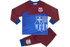 FCB FC Barcelona Pijama de Manga Larga, Rojo