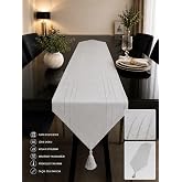 Runner leke tutmaz dertsiz kumaş dekoratif &ccedil;eyiz gri 35x140 | 100% Polyester, Makine Yıkanabilir, Kolay &Uuml;t&uuml;lenir, L&uuml;ks Doku, 