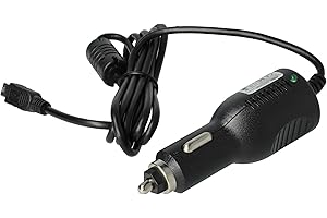 vhbw KFZ-LADEKABEL AUTOLADEKABEL für Navigationsgeräte mit Mini-USB-Anschluss mit Integriertem TMC-Empfänger u.a. für Tomtom One, Tomtom Go