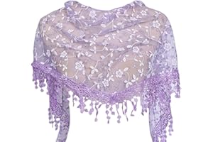 MAIRY Mantilla Katholisch Damen Spitze Schal Schleier Kopftuch Stola Schwarz Weiß für Kirche Mass Latein Kapelle Braut Trauer