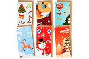 Sunwuun 24 Christmas Money Wallets,Money Wallets for Cash Gifts,Money Cards for Cash Gifts,Festive Designs with Greetings,Christmas Envelopes for Family, Friends, Kids and Decorations