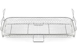 COSORI Griglia per Arrostire per 10 Litri Dual Blaze TwinFry, Accessori per Friggitrice ad Aria, Roasting Rack, Accessori per Forno, Microonde, Vapore, 36,8 * 18,8 * 11,6 (4,6) cm, Altezza Regolabile