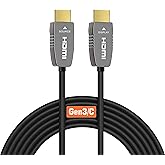 RUIPRO HDMI 2.1b Fiber Optic Cable 48Gbps 8K60 4K120 HDR/eARC 3M | Fiber optic reduces EMI and signal loss versus copper for