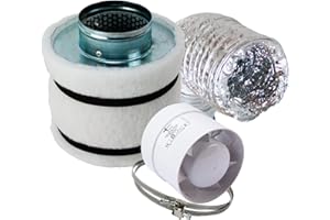 GrowPRO, set mini clima, 160 m³/h, filtro a carbone attivo AKF, set ventola di espansione