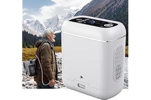 ‎LUNGSANK Portable Oxygen Concentrator with Battery, Oxygen Concentration 95±3%, Portable Oxygen Device for Cars, Trips and Travel, with Ai Chip, Pulse Mode & Fixed Frequency Mode (Instructions in German)