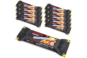 10 x FLAMMBURO Kaminblock 1,1 kg - Kaminholz, Brennholz, Feuerholz, Holz, Kamin, Kaminofen, Ofen, Kaminscheit, Brennstoff, Firelog, Eco-Block, Brikett, Anzünder, Kaminanzünder, Feuerschale - 10 Stück