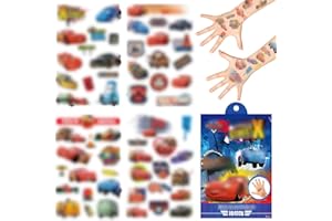 Tatuajes temporales niños simyron 4pcs Pegatinas Tattoo Impermeables Tatuajes Mejores Regalos de Cumpleaños regalo Bolsas para Niñas y Niños car party