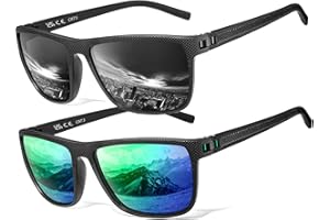 PERFECTMIAOXUAN Lunettes de soleil polarisées pour hommes et femmes; cadres vintage / classiques / élégants; objectifs haute définition; golf / conduite / pêche / sports de plein air / lunettes de soleil tendance