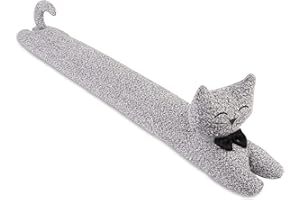 FANCHOSE Door Draft Stoppers for Bottom of Door, Cute Door Stopper, Decorative Door Stop, Heavy Doorstop Cute Door Draft Blocker, Weighted Door Crack Blocker for Sound Noise Blocker, Cat Gentleman