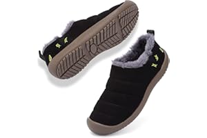 VLOOKST Botas de Nieve Hombre Impermeable Invierno Botines Aire libre Antideslizante Botas de Moda Calentar Forrado Botas para Nieve Pantuflas Zapatillas de Casa Alta Tallas 39-48