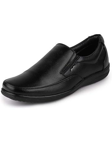 slip on black leather shoes