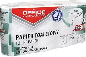 ‎OFFICER PRODUCTS Papier toaletowy z celulozy Office Premium, 3-ply, 150 arkuszy, 15 m, 8 szt