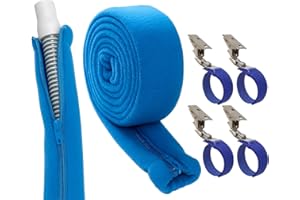 AVEEN 6 Ft CPAP Hose Cover with 4 Holding Clips, Soft Fleece Tubing Wrap Insulator with Zipper, Universal and fit Most CPAP Tubing.