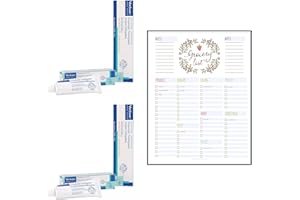 THINK OUTSIDE THE GIFT Lot de 2 dentifrices enzymatiques Virbac pour chats saveur poisson délicieux 43 g avec carte de liste d'épicerie