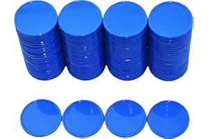Smartdealspro Opaque Plastic Learning Counters Mini Poker Chips Games Tokens with Storage Box (Purssian Blue, 25mm)