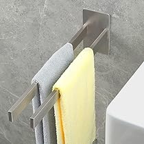CCKOLE handdoekhouder zonder boren, mat zwart, badkamer handdoekstang