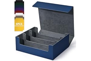 UAONO Pudełko do przechowywania kart kolekcjonerskich, wysokiej jakości etui na karty mieści ponad 1800 kart z pojedynczym rękawem do MTG Yugioh TCG, mocne magnetyczne pudełko na karty pasuje do