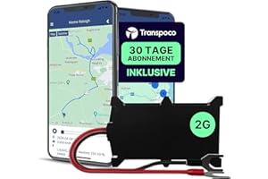 Transpoco GPS Tracker Auto 2G (FMT100) – Live-Ortung mit integrierter SIM, 30 Tage Test, Geofencing, Diebstahlschutz, Echtzeit Fahrzeug-Tracking für PKW, Motorrad, Wohnmobil, LKW