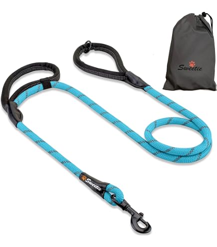 Laisse Pour Chien Hurtta Go – 180 Cm, Poignée Rembourrée, Mousqueton Alu – Jaune/Gris – Antidérapante Et Résistante à L'eau