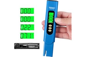 CAMWAY Digital TDS Tester Pen Water Quality TDS EC & Temperature Meter with Backlight Function Water Purity Meter TEMP PPM Test Thermometer for Water Testing