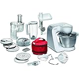 Bosch Küchenmaschine MUM5 Styline MUM54270DE, Edelstahlschüssel 3,9 L, Mixer 1,25 L, Würfelschneider, Fleischwolf, Planetenrü