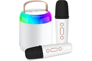 Onihan Karaoke Machine for Kids with 2 Microphones, Portable Kids Karaoke Machines for Girls with LED Party Lights,Girls Toys Birthday Gifts for Kids